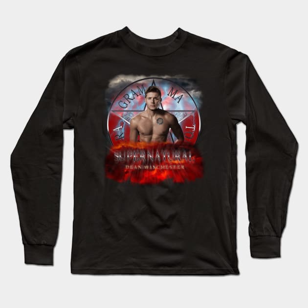 Supernatural Dean Winchester Sexy Long Sleeve T-Shirt by Ratherkool